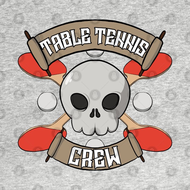 Table Tennis crew Jolly Roger pirate flag by RampArt